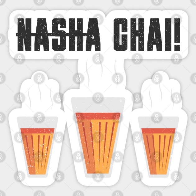 Funny Hindi Chai Quote Sticker by TheVintageChaosCo.